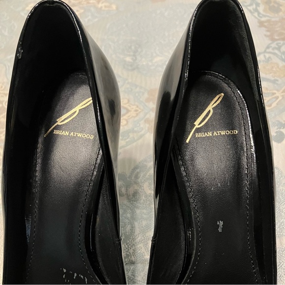 BRIAN ATWOOD Platform Heels BLACK Patent Leather - Sz 9 (EU 40) Very nice! - Picture 8 of 9